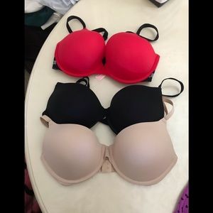 Pink push up bras
